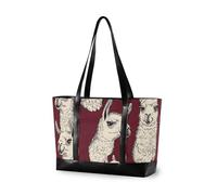 aidingzhi Cunning Lamas Face Étui pour ordinateur portable avec fermeture éclair pour le travail à l'université avec couche Bordeaux