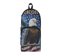 aidingzhi Freedom Trousse à crayons en nylon 3 compartiments pour garçons multifonction et esthétique avec fermeture éclair pour l'école secondaire