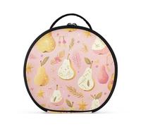 aidingzhi Fresh Peach Pears Trousse de toilette avec compartiments et poignée Grande trousse de maquillage avec séparateurs réglables 27,9 cm