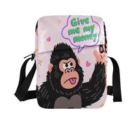 aidingzhi Give Me My Money Gorilla Sac à bandoulière pour femme avec sangle réglable pour sports de plein air et shopping