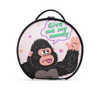 aidingzhi Give Me My Money Gorilla Trousse de maquillage étanche avec compartiments et poignée pour femme avec séparateurs réglables 27,9 cm