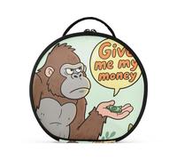 aidingzhi Give Me My Money Gorilla Trousse de toilette légère avec compartiments et poignée pour femme avec séparateurs réglables 27,9 cm