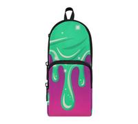 aidingzhi Graffiti Art Paillettes Vert Rouge Nylon 3 Compartiments École Trousse à crayons Études & Multifonction pour Collège Papeterie Sac pour Collège