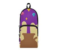 aidingzhi Graffiti Art Pot en nylon 3 compartiments pour garçons Grande capacité Fermeture éclair Trousse à crayons Organiseur de papeterie pour l'école Preppy
