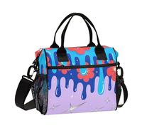 aidingzhi Graffiti Art Sac à déjeuner pour homme avec porte-bouteille, sac fourre-tout avec bandoulière pour famille, collège, S