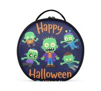 aidingzhi Grande trousse de maquillage avec compartiments et poignée Motif zombie Happy Halloween avec séparateurs réglables 27,9 cm