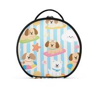 aidingzhi Grande trousse de maquillage avec compartiments et poignée pour femme avec séparateurs réglables 27,9 cm Marron