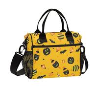 aidingzhi Happy Candy Boîte à déjeuner colorée pour homme avec porte-bouteille, sac à déjeuner avec bandoulière pour homme - Taille M
