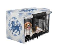aidingzhi Housse de cage en métal pour chien avec stores enrouleurs - Porcelaine Bête de bon augure