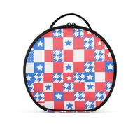 aidingzhi Independence Day Buffalo Stars Trousse de maquillage étanche pour femme avec séparateurs réglables 27,9 cm