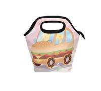 aidingzhi Joli sac à déjeuner avec poignée incurvée pour adulte, résistant à l'eau, grand sac isotherme pour le travail, les voyages, la nourriture, la voiture, dessin animé