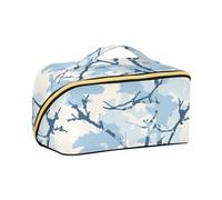 aidingzhi Jon Klassen Grande trousse de maquillage verticale sur pied avec séparateurs Motif camouflage Bleu ciel