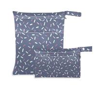 aidingzhi Lot de 2 sacs à langer lavables pour bébé avec poignées pour piscine, salle de sport (barbe à papa violet abstrait)