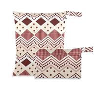aidingzhi Lot de 2 sacs étanches pour bébé avec poignées pour la plage, la piscine (rayures rouges et marrons)