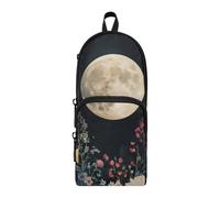 aidingzhi Moon Blooms Spring Peace Trousse à crayons en nylon 3 compartiments pour adolescents Multifonction et esthétique Papeterie scolaire Fournitures scolaires
