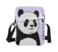 aidingzhi Ok Boomer Petit sac à bandoulière panda pour homme, petit sac à bandoulière pour femme, sac à bandoulière réglable pour voyage décontracté
