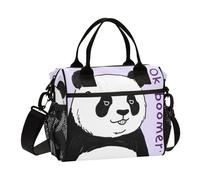 aidingzhi Ok Boomer Sac à déjeuner panda pour femme - Sac fourre-tout robuste avec bandoulière pour famille, université, taille S