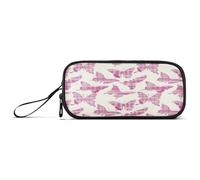 aidingzhi Oliver Jeffers Trousse à crayons en nylon pour enfants Motif papillon rose beige magenta Grande capacité