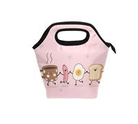 aidingzhi Petit sac à déjeuner isotherme avec poignée incurvée - Étanche - Pour la plage, les voyages, le petit déjeuner, la nourriture et la danse