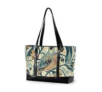 aidingzhi Quail Portray Sac pour ordinateur portable chic des années 1900 avec fermeture éclair Jaune canard bleu clair
