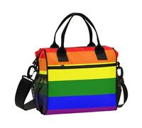 aidingzhi Rainbow Pride Flag Gay LGBT Pride Day Month Parade LGBTQ Community Adult Lunch Box Large Lunch Bag Heavy Duty with Shoulder Strap Male Office M