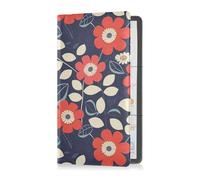 aidingzhi Retro Flowers Porte-carte d'immatriculation et d'assurance en cuir de qualité supérieure pour documents, cartes, permis