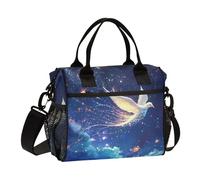 aidingzhi Sac à déjeuner esthétique avec oiseaux pour filles, sac à déjeuner minimaliste robuste avec bandoulière pour garçon, collège, S