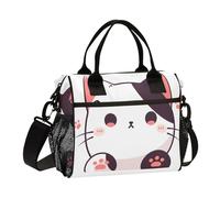 aidingzhi Sac à déjeuner mignon en forme de chien de dessin animé avec porte-bouteille, boîte à déjeuner pour homme avec bandoulière pour garçons pique-nique S