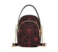 aidingzhi Sac à main gothique rouge noir Halloween tarot astrologie sac à main tendance pour femme sac à main pour femme avec plusieurs poches pour les voyages