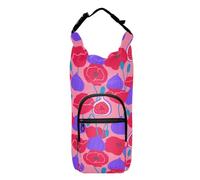 aidingzhi Sac de transport pour bouteille d'eau avec fleurs de pêche - Gain de place - Pour la promenade de 50/61/81/1,2 l