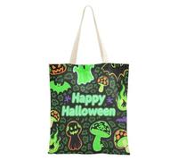 aidingzhi Sac fourre-tout d'Halloween en toile avec poches pour le travail, les projets de bricolage, le shopping, 40,6 x 38,1 cm, essentiel pour l'école