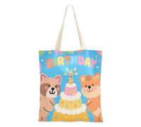 aidingzhi Sac fourre-tout en toile colorée de grande capacité avec poches pour le travail, les projets de bricolage, le shopping, 40,6 x 38,1 cm, essentiel pour l'école
