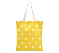 aidingzhi Sac fourre-tout en toile jaune à pois avec poches pour le travail, les projets de bricolage, le shopping, 40,6 x 38,1 cm, essentiel pour l'école