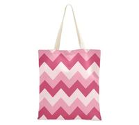 aidingzhi Sac fourre-tout en toile robuste motif zigzag motif zigzag pastel pêche 40,6 x 38,1 cm essentiel pour l'école