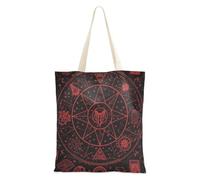 aidingzhi Sac fourre-tout gothique rouge noir Halloween tarot astrologie toile grande capacité pour femme Noël retraite shopping plage travail 40,6 x 38,1 cm essentiel scolaire