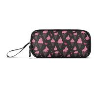 aidingzhi Sweet Icecream Trousse à crayons en nylon pour enfants Grande capacité avec fermeture éclair pour bureau et adolescents