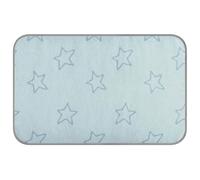 aidingzhi Tapis de refroidissement abstrait en forme d'étoiles dessinées avec des lignes audacieuses bleues pour animaux de compagnie - Tapis de refroidissement pour extérieur sans fil - 60 x 98 cm