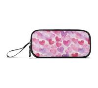 aidingzhi Trousse à crayons de grande capacité en nylon pour la Saint-Valentin, motif floral, cœurs, pêche, fournitures scolaires, fournitures scolaires, infirmières