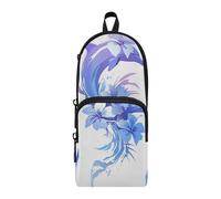 aidingzhi Trousse à crayons en nylon avec 3 compartiments - Grande capacité - Motif dauphin - Lavande - Pour bureau