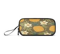 aidingzhi Trousse à crayons en nylon avec fermeture éclair - Grande capacité - Motif ananas d'été - Pour l'école et les adolescents