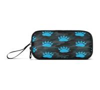 aidingzhi Trousse à crayons en nylon avec motif empreintes de pieds d'animaux - Grande capacité - Grande capacité - Fermeture éclair - Papeterie scolaire - Pour le bureau et les adolescents