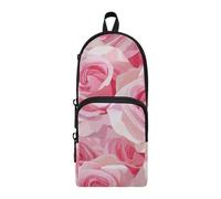aidingzhi Trousse à crayons en nylon bicolore rose à 3 compartiments pour études universitaires et multifonctions pour adolescents