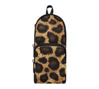 aidingzhi Trousse à crayons multifonction en nylon avec texture peau de guépard animal 3 compartiments pour garçons