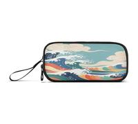 aidingzhi Trousse à crayons rétro japonaise colorée en nylon pour femme