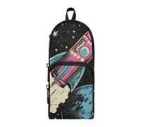 aidingzhi Trousse à crayons rétro vintage en nylon avec 3 compartiments à fermeture éclair - Multifonction et esthétique - Grande trousse à crayons pour l'école secondaire