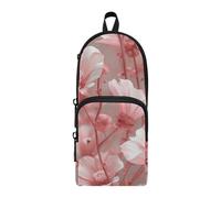 aidingzhi Trousse à crayons Wasteland Punk Zinnia Blush Peach en nylon 3 compartiments Grande capacité Art Trousse à crayons pour l'école