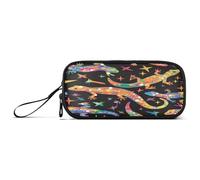 aidingzhi Trousse de rangement colorée en nylon avec fermeture éclair - Grande capacité - Salamandre
