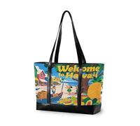 aidingzhi Welcome To Hawaii Sea Sac fourre-tout professionnel pour ordinateur portable avec fermeture éclair 14 pouces pour salle de sport avec