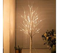 AidiOn LED Arbre De Bouleau Lampadaire, Lampadaire En Bouleau Blanc Avec Cordon D'alimentation USB, Blanc Chaud Pour Le Mariage Salon Chambre Fête Cadeau,170cm（152LEDs）