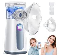 Aidisy Silent Portable Aerosol Adultes et Enfants - Appareil à Ultrasons Aérosol Efficace Soulager la Respiration, 2 Masques et Embout Buccal, USB-C Rechargeable, Vitesse d’Atomisation Réglable-Gris